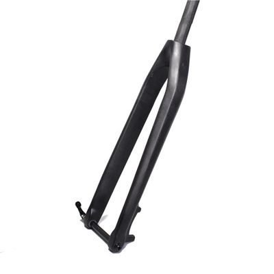 HIMALO Fibre De Carbone Fourche De Vlo 26/27.5/29 Fourche Rigide Bike Frein  Disque Fourche De Bicyclette Axe Traversant 15x100mm 1-1/8'' Droit Fourche Avant(Matte Black,27.5inch)