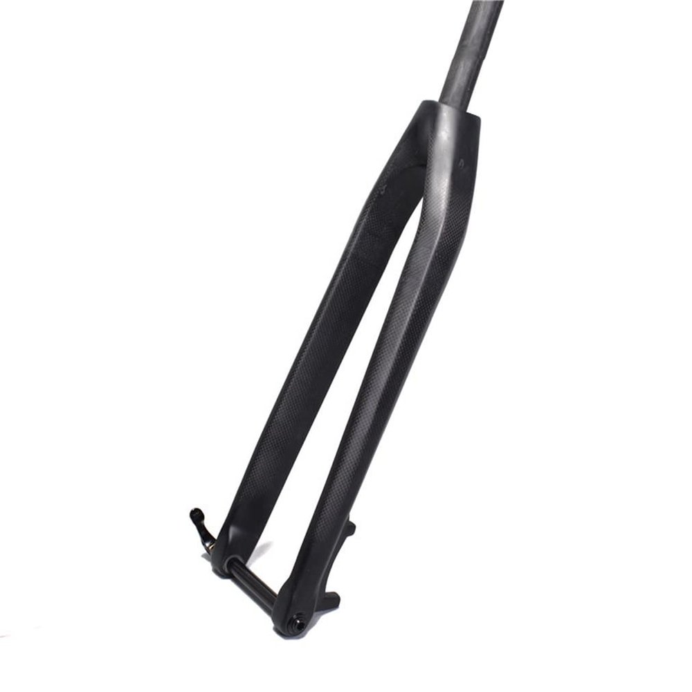HIMALO Fibre De Carbone Fourche De Vlo 26/27.5/29 Fourche Rigide Bike Frein Disque Fourche De Bicyclette Axe Traversant 15x100mm 1-1/8'' Droit Fourche Avant(Matte Black,27.5inch)