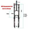 HIMALO Bike Air Fork 26 27.5 29 Inch 130mm Travel Downhill Mountain Bike Suspension Fork DH XC Double Crown Front Fork Alu Mag Alloy Rebound Adjustment 1-1/8'' Straight Manual Lockout(Black,26'') view 2