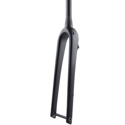 HIMALO Gravel Bike Rigid Fork Carbon Fiber 700C Road Bike Fork 1-1/8 Straight/Tapered Tube Disc Brake Fork Thru Axle 12 * 100mm Lightweight(Matte Black,Tapered)