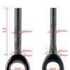 HIMALO Gravel Bike Rigid Fork Carbon Fiber 700C Road Bike Fork 1-1/8 Straight/Tapered Tube Disc Brake Fork Thru Axle 12 * 100mm Lightweight(Matte Black,Tapered) view 2
