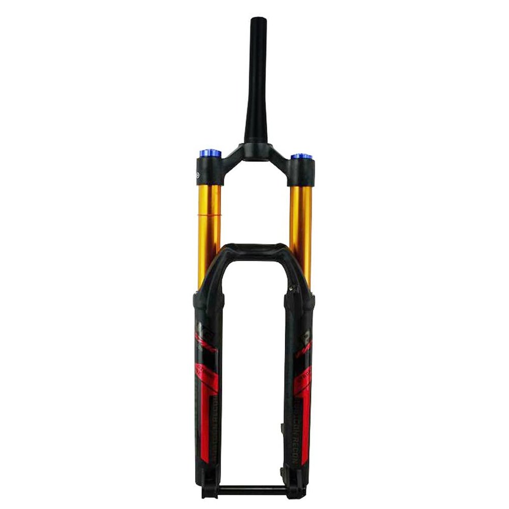 HIMALO DH Mountain Bike Suspension Fork Downhill 26 27.5 29 Inch Travel 165mm Air Fork 1-1/2 Tapered Bicycle Front Fork Thru Axle Damping Adjustable(Red,29'')