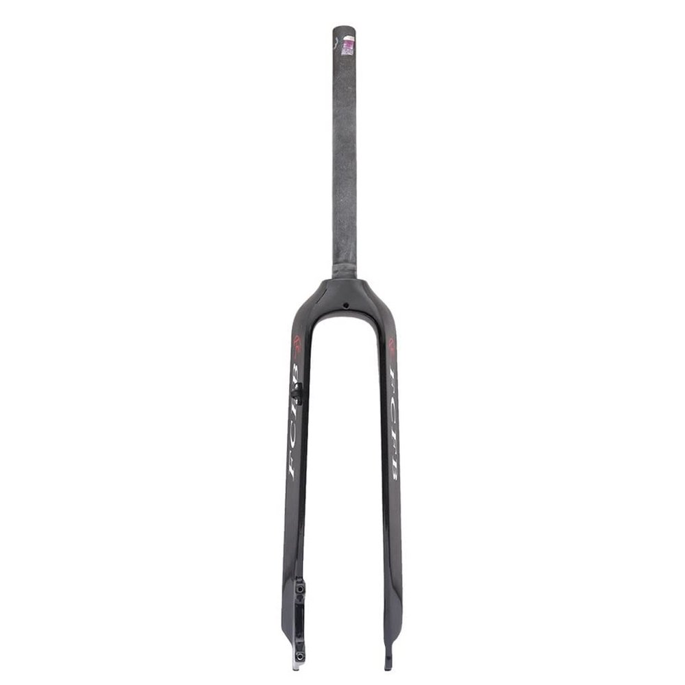 HIMALO Bike Bike Fork 26/27.5/29 Inch Carbon Fiber Rigid Fork Disc Brake Quick Release Front Fork 1-1/8'' Threadless Straight(27.5inch Black)