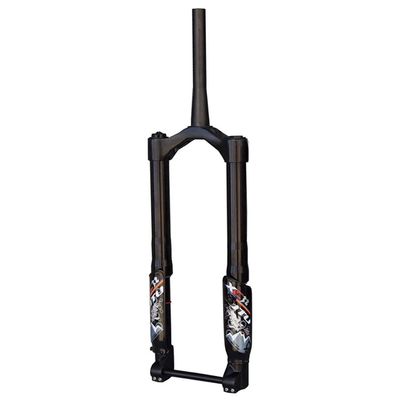HIMALO E-Bike Fat Fork 26Inch Snow Bike Suspension Fork 130mm Travel Damping Adjust Bike Air Fork 1-1/2" DIsc Brake Thru Axle 15x150mm for 5.0'' Tire