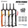 HIMALO 27.5 29 Bike Boost Fork 110x15mm Thru Axle Mountain Bike Air Suspension Fork Travel 160mm Rebound Adjustmable 1-1/2 Tapered Fork Manual Lockout(Black,27.5'') view 2