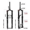 HIMALO 27.5 29 Bike Boost Fork 110x15mm Thru Axle Mountain Bike Air Suspension Fork Travel 160mm Rebound Adjustmable 1-1/2 Tapered Fork Manual Lockout(Black,27.5'') view 3