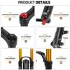 HIMALO 27.5 29 Bike Boost Fork 110x15mm Thru Axle Mountain Bike Air Suspension Fork Travel 160mm Rebound Adjustmable 1-1/2 Tapered Fork Manual Lockout(Black,27.5'') view 4