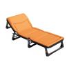 Foldable Bed with Mattress 4 Speed Adjustable Backrest with 3D Memory Headrest Portable Folding Bed Cot Lounge Chair for Beach Lawn Camping(Orange,192 * 65 * 28cm) view 1