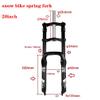 HIMALO 20'' Bike Fat Fork 4.0" Tire Double Shoulder 26 Inch Snow Bike Suspension Fork Travel 140mm Disc Brake Bike Bicycle Front Fork 1-1/8" QR 9mm Manual Lockout(26'' Black) view 3