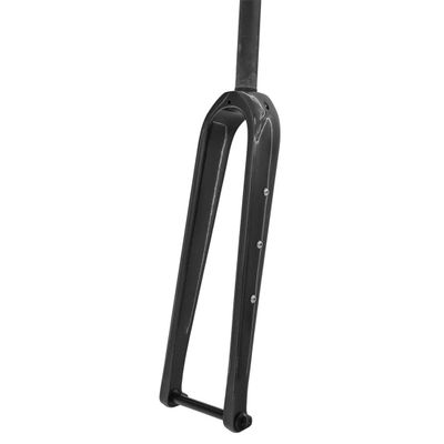 HIMALO Carbon Road Bike Rigid Fork 700C Gravel Fork Thru Axle 12x100mm Disc Brake Bike Fork 1-1/8 Straight/Tapered Tube Front Fork with Water Bottle Holder Hole(Glossy Black,Straight)