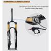 HIMALO Bike Bike Air Suspension Fork 26/27.5/29 Air Fork Travel 100mm Rebound Adjust 1-1/2'' Tapered Thru Axle 15mm Romote Lockout(Gold,29inch) view 3