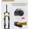 HIMALO Bike Bike Air Suspension Fork 26/27.5/29 Air Fork Travel 100mm Rebound Adjust 1-1/2'' Tapered Thru Axle 15mm Romote Lockout(Gold,29inch) view 4