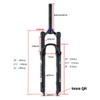 HIMALO 26/27.5/29 Mountain Bike Suspension Fork Travel 100mm Bike Air Fork 1-1/8 Straight Tube Front Forks Disc Brake Manual Lockout QR 9mm(Gold,29'') view 2