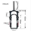 HIMALO 24 Inch Bike Fork Travel 100mm Mountain Bike Suspension Fork 1-1/8" Straight Mechanical Front Fork Manual Lockout Quick Release 9mm(24'' Green) view 2