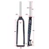HIMALO Bike Rigid Fork 26 27.5 29 Mountain Bike Fork Ultralight Aluminum Alloy Rigid Fork Disc Brake QR 9mm 1-1/8 Straight Tube Threadless(G/Gray) view 2