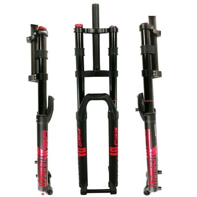 HIMALO DH Bike Fork 26 27.5 29 Inch Downhill Mountain Bike Suspension Fork Double Shoulder 28.6mm Straight Air Fork Thru Axle 15x100mm Travel 160mm Rebound Adjustable(Red,29inch)
