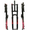 HIMALO DH Bike Fork 26 27.5 29 Inch Downhill Mountain Bike Suspension Fork Double Shoulder 28.6mm Straight Air Fork Thru Axle 15x100mm Travel 160mm Rebound Adjustable(Red,29inch) view 1