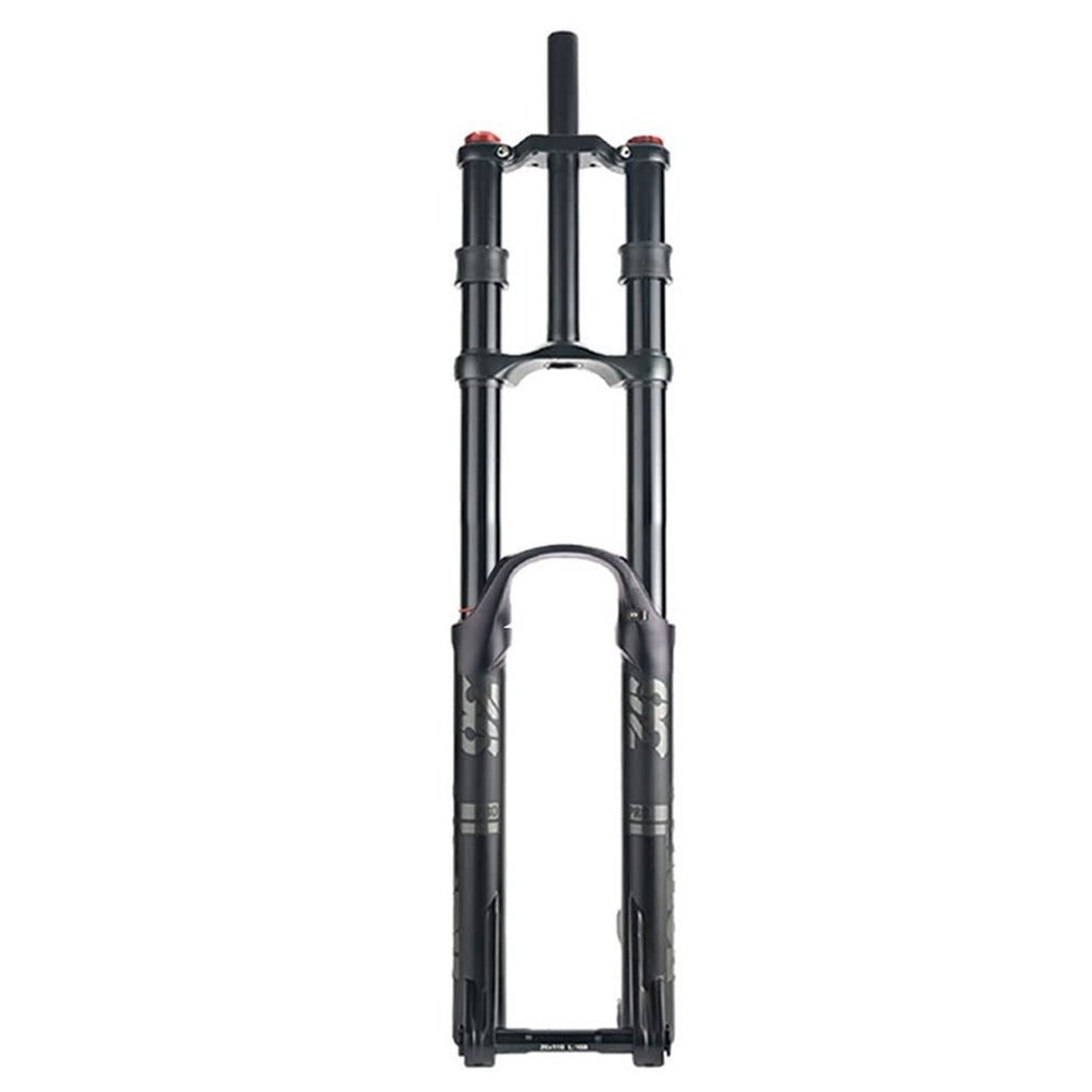 HIMALO DH Downhill Mountain Bike Suspension Fork 26 27.5 29 Inch Travel 160mm Bike Air Fork Rebound Adjust Double Shoulder Bicycle Front Fork Thru Axle 15x110mm(Black,26'')