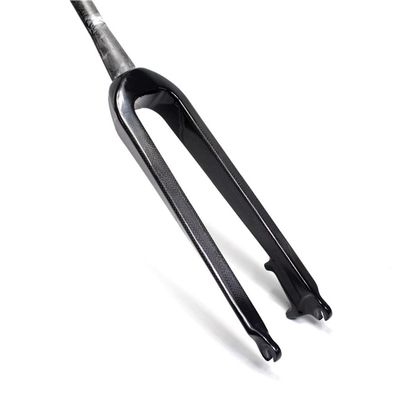 HIMALO Bike Rigid Fork 26 Inch Carbon Fiber Mountain Bike Fork Ultralight Disc Brake Bicycle Front Fork 1-1/2 Quick Release 9mm(26'' Glossy Black)