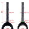 HIMALO 700C Carbon Rigid Fork Gravel Road Bike Fork Disc Brake 12 * 100mm Thru Axle Front Fork 1-1/8 Straight/Tapered(Glossy Black,Tapered) view 2