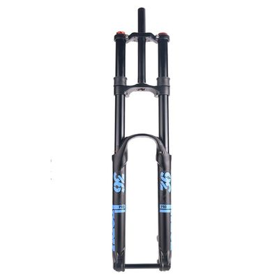 HIMALO Downhill Mountain Bike Suspension Fork 26 27.5 29 Inch DH Bike Air Fork Travel 160mm Rebound Adjust Double Shoulder Front Fork Thru Axle 15x110mm(Blue,27.5inch)