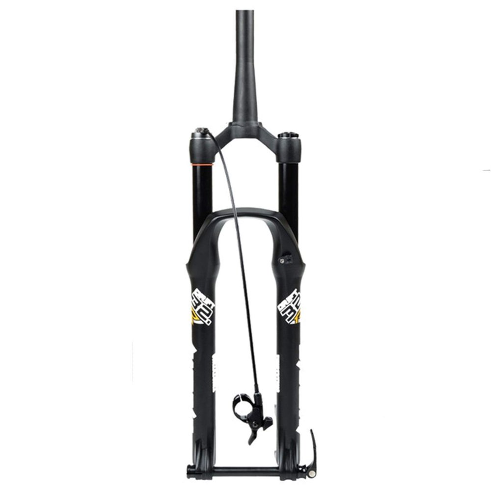 HIMALO DH Bike Air Fork 26 27.5 29 Inch Downhill Mountain Bike Suspension Fork Travel 135mm Damping Adjustable Tapered Front Fork Thru Axle 15x100mm(Remote,26'')