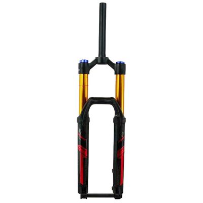 HIMALO Downhill Bike Air Fork 26 27.5 29 Inch DH Mountain Bike Suspension Fork Travel 165mm Straight Front Fork Thru Axle Damping Adjustable(Red A,26'')