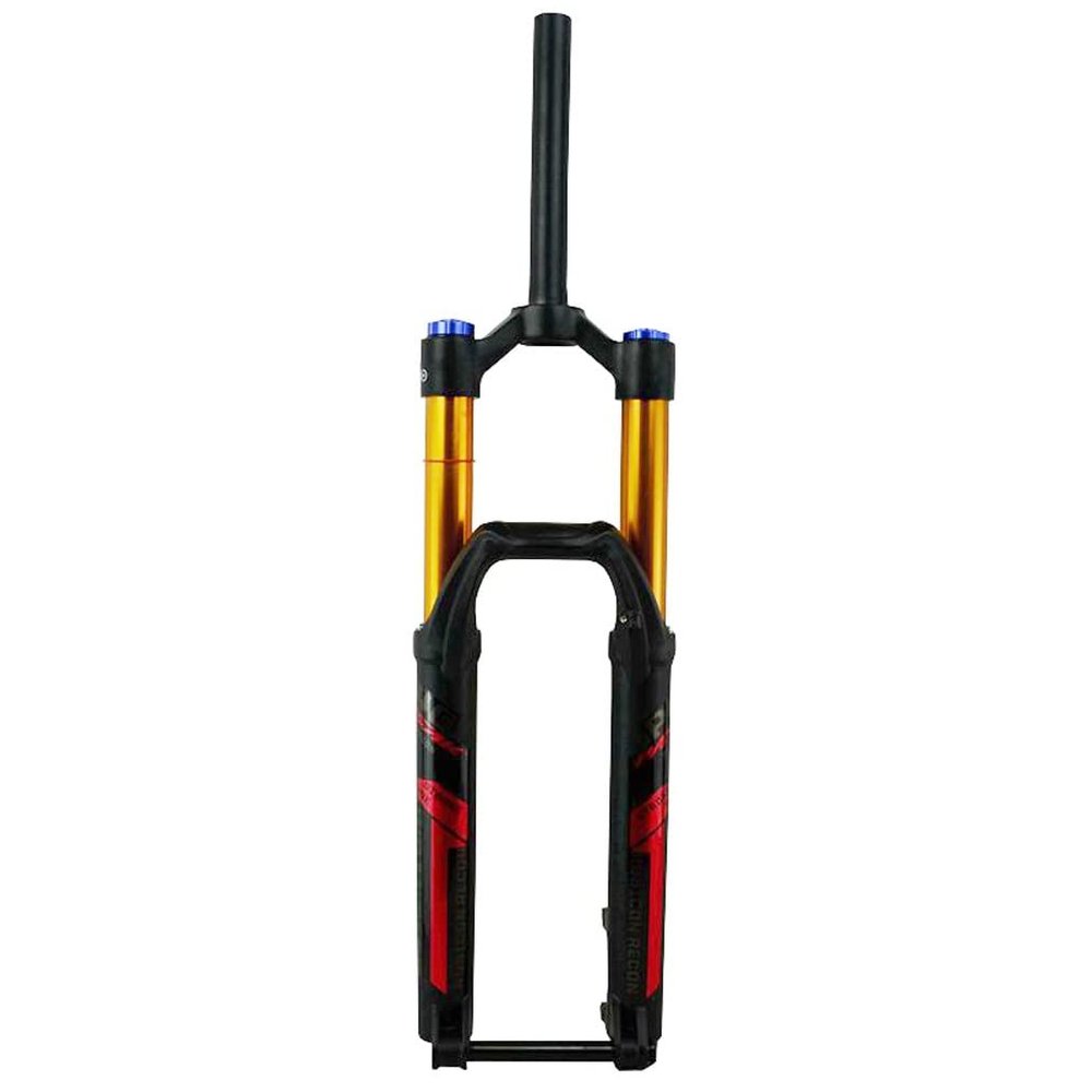 HIMALO Downhill Bike Air Fork 26 27.5 29 Inch DH Mountain Bike Suspension Fork Travel 165mm Straight Front Fork Thru Axle Damping Adjustable(Red A,26'')