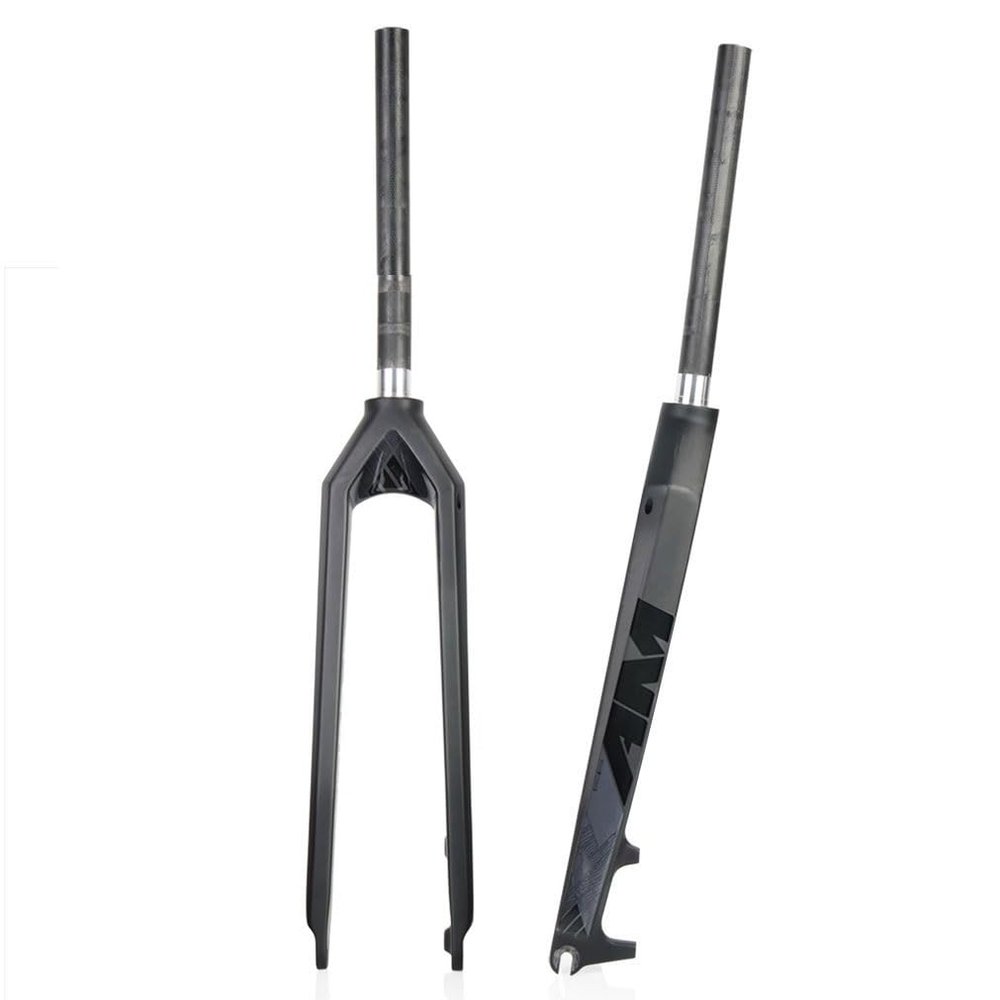 HIMALO 26/27.5/29 Rigid Fork Carbon Mountain Bike Fork 1-1/8 Straight Bike Fork Disc Brake Quick Release Front Fork QR 9 * 100mm Lightweight(Black,29'')
