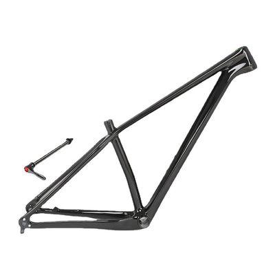 HIMALO Carbon Fiber Mountain Bike Frame 27.5er 29er XC AM Hardtail Bike Frame 15''/17''/19'' 12 * 142mm Thru Axle Frame Disc Brake Routing Internal(Glossy Black,29 * 15'')
