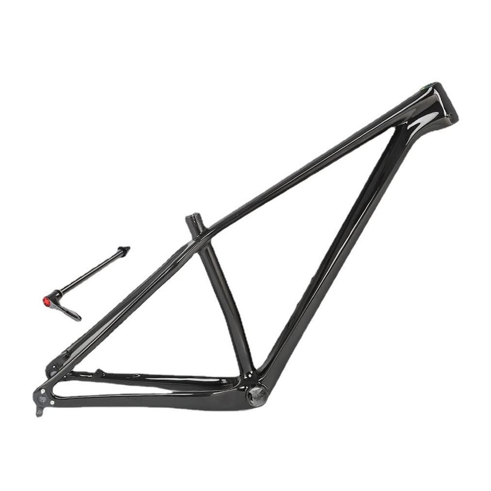HIMALO Carbon Fiber Mountain Bike Frame 27.5er 29er XC AM Hardtail Bike Frame 15''/17''/19'' 12 * 142mm Thru Axle Frame Disc Brake Routing Internal(Glossy Black,29 * 15'')