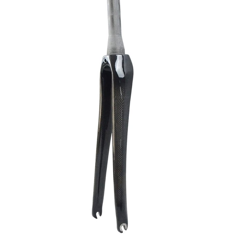 HIMALO Road Bike Rigid Fork 700C 3K Carbon Fiber Fork C Brake 1-1/2 Tapered Threadless Bicycle Front Fork Superlight(700c Glossy Black)