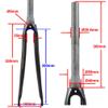 HIMALO Road Bike Rigid Fork 700C 3K Carbon Fiber Fork C Brake 1-1/2 Tapered Threadless Bicycle Front Fork Superlight(700c Glossy Black) view 3