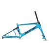 HIMALO 22er Folding Bike Frame Carbon Fiber BMX Frame for 451 Wheels, 100/135mm QR Disc Brake Foldable Frame with Fork(Blue) view 1