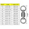 SagaSave 25 Pcs Fishing Swivels Ball Bearing Saltwater Swivel Fishing Tackles, Copper Stainless Steel Fishing Line Connector for Saltwater Freshwater (10# Silver) view 2
