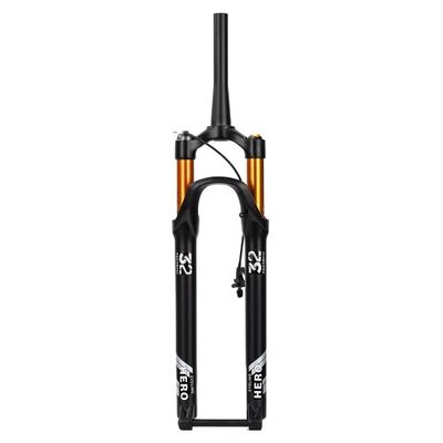 HIMALO 27.5 29 Mountain Bike Suspension Fork Thru Axle 15x110mm Boost Bike Air Fork Straight/Tapered Disc Brake Front Fork Travel 100mm Remote Lockout(Tapered,29'')