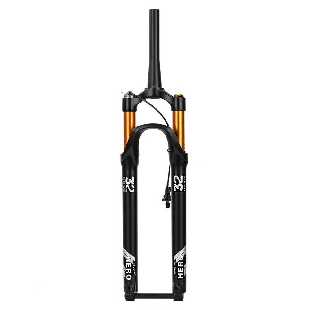 HIMALO 27.5 29 Mountain Bike Suspension Fork Thru Axle 15x110mm Boost Bike Air Fork Straight/Tapered Disc Brake Front Fork Travel 100mm Remote Lockout(Tapered,29'')