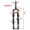 HIMALO 27.5 29 Mountain Bike Suspension Fork Thru Axle 15x110mm Boost Bike Air Fork Straight/Tapered Disc Brake Front Fork Travel 100mm Remote Lockout(Tapered,29'') view 2