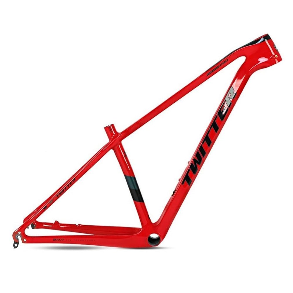 HIMALO Carbon Mountain Bike Frame 27.5er 29er Hardtail Bike Frame 15''/17''/19'' Lightweighting Disc Brake Frame QR 135MM Internal Routing(Red,19'')