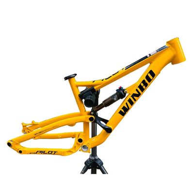 HIMALO Full Suspension Frame 26er/27.5er Bike Frame Aluminium Alloy Disc Brake Mountain Bike Frame 16.5'' Thru Axle 12 * 142mm DH/XC/AM(Orange,27.5 * 16.5'')