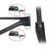 HIMALO 700C Road Bike Rigid Fork Carbon C Brake Bicycle Front Fork 1-1/8 Threadless QR 9mm(Matte Red) view 4