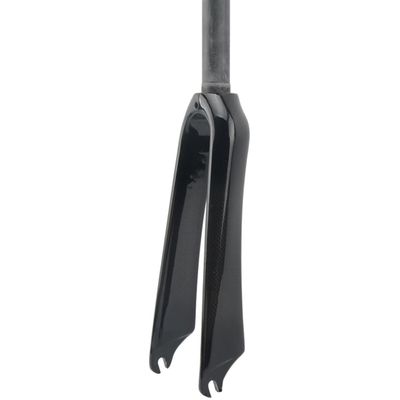 HIMALO 14'' 16'' 18'' 20'' 22'' BMX Rigid Fork T700 Carbon Fiber C Brake Folding Bike Fork 1-1/8'' Straight Tube Front Fork QR 9x74mm Lightweight(Glossy,14'')