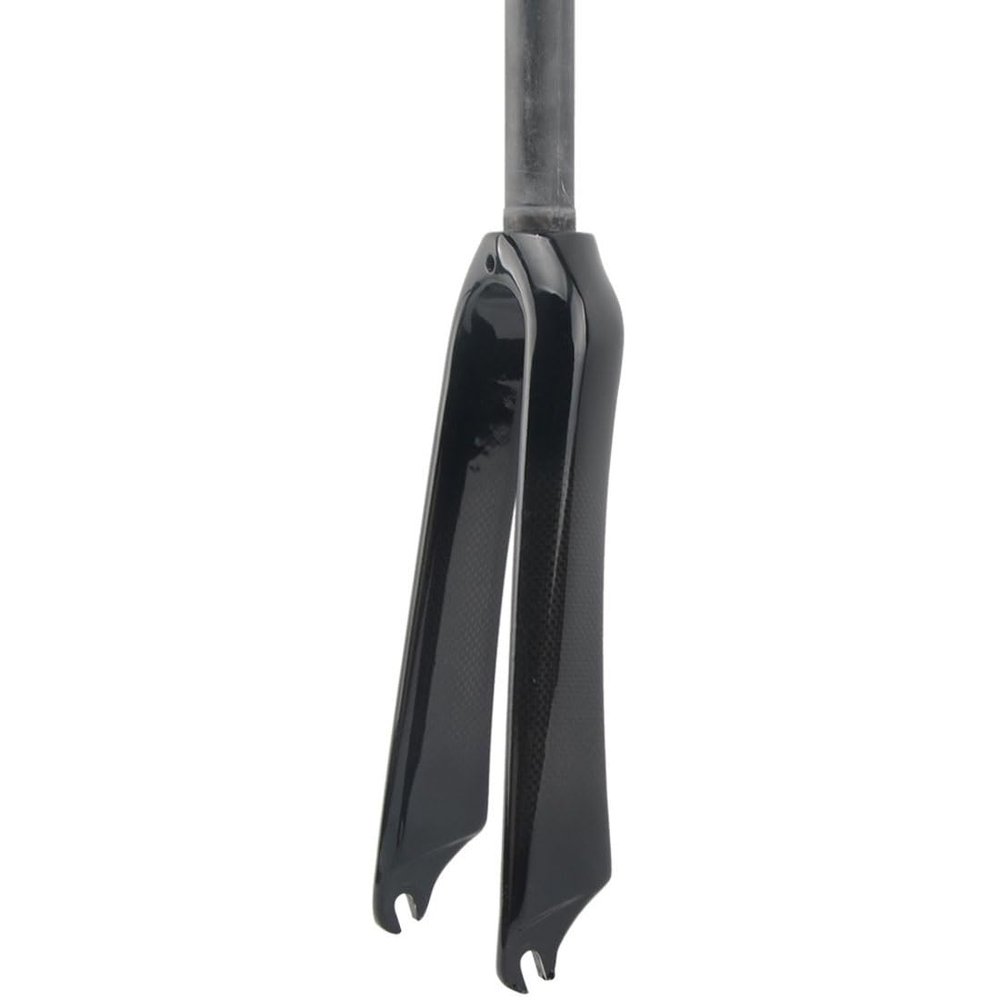 HIMALO 14'' 16'' 18'' 20'' 22'' BMX Rigid Fork T700 Carbon Fiber C Brake Folding Bike Fork 1-1/8'' Straight Tube Front Fork QR 9x74mm Lightweight(Glossy,14'')