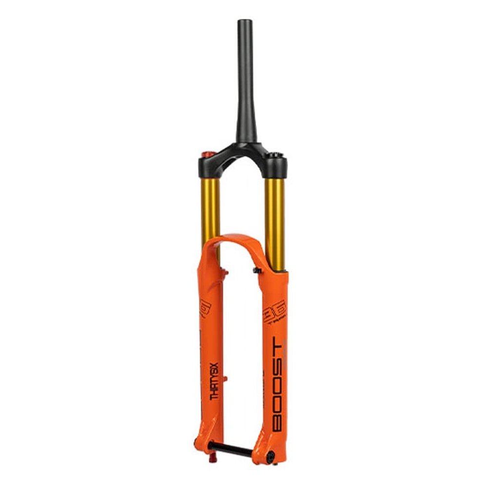HIMALO Mountain Bike Suspension Forks 27.5/29 Bike Air Fork Travel 160mm Damping Rebound Adjust DH/AM Bicycle Front Fork1-1/2'' Tapered Thru Axle 15x110mm Disc Brake Manual Lockout(Orange,27.5inch)