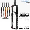 HIMALO Mountain Bike Suspension Forks 27.5/29 Bike Air Fork Travel 160mm Damping Rebound Adjust DH/AM Bicycle Front Fork1-1/2'' Tapered Thru Axle 15x110mm Disc Brake Manual Lockout(Orange,27.5inch) view 2