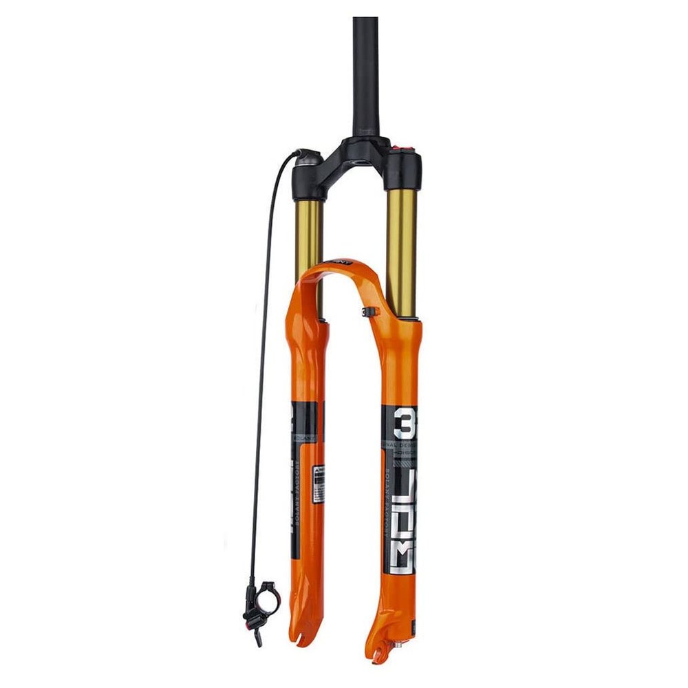 HIMALO Mountain Bike Air Suspension Fork 26 27.5 29 Bike Fork 100mm Travel 28.6mm Straight Tube Bicycle Front Fork Remote Lockout QR 9mm(26'')