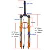 HIMALO Mountain Bike Air Suspension Fork 26 27.5 29 Bike Fork 100mm Travel 28.6mm Straight Tube Bicycle Front Fork Remote Lockout QR 9mm(26'') view 2