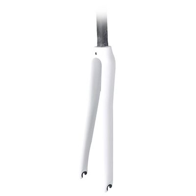HIMALO 700C Road Bike Rigid Fork Carbon Fiber Fork Rim Brake Bicycle Front Fork 1-1/8 Threadless Quick Release 9mm(Matte White)