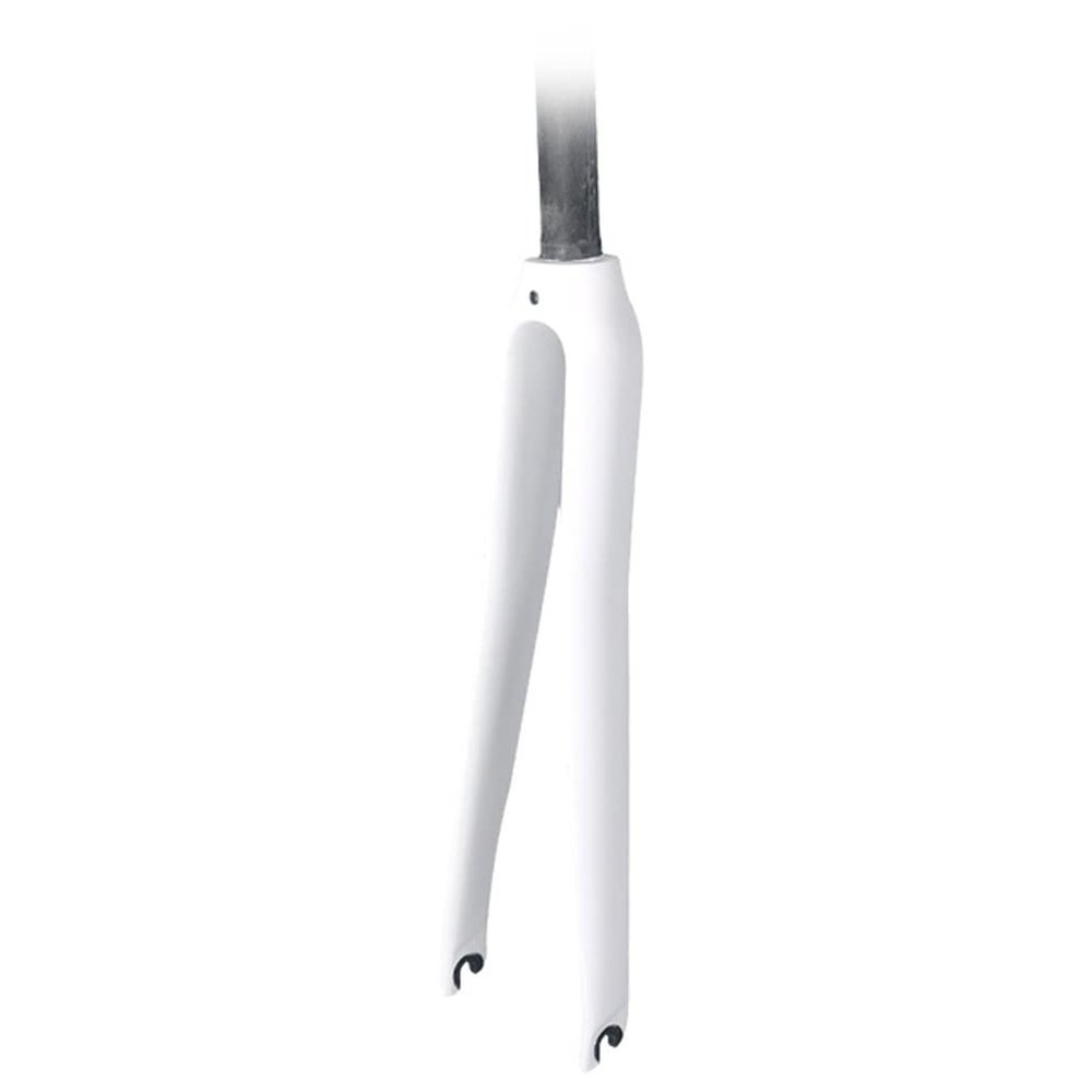 HIMALO 700C Road Bike Rigid Fork Carbon Fiber Fork Rim Brake Bicycle Front Fork 1-1/8 Threadless Quick Release 9mm(Matte White)