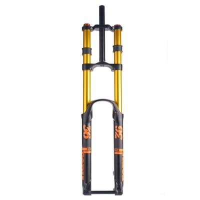 HIMALO 26 27.5 29 Inch Bike Air Suspension Fork Travel 160mm Downhill Mountain Bike Fork Rebound Adjust Double Shoulder Disc Brake Thru Axle 1-1/8 Straight(Gold,29inch)